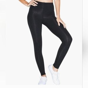American Apparel shiny leggings black Small